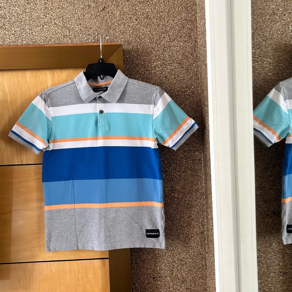 Calvin Klein Jeans boys multicolor polo short sleeve